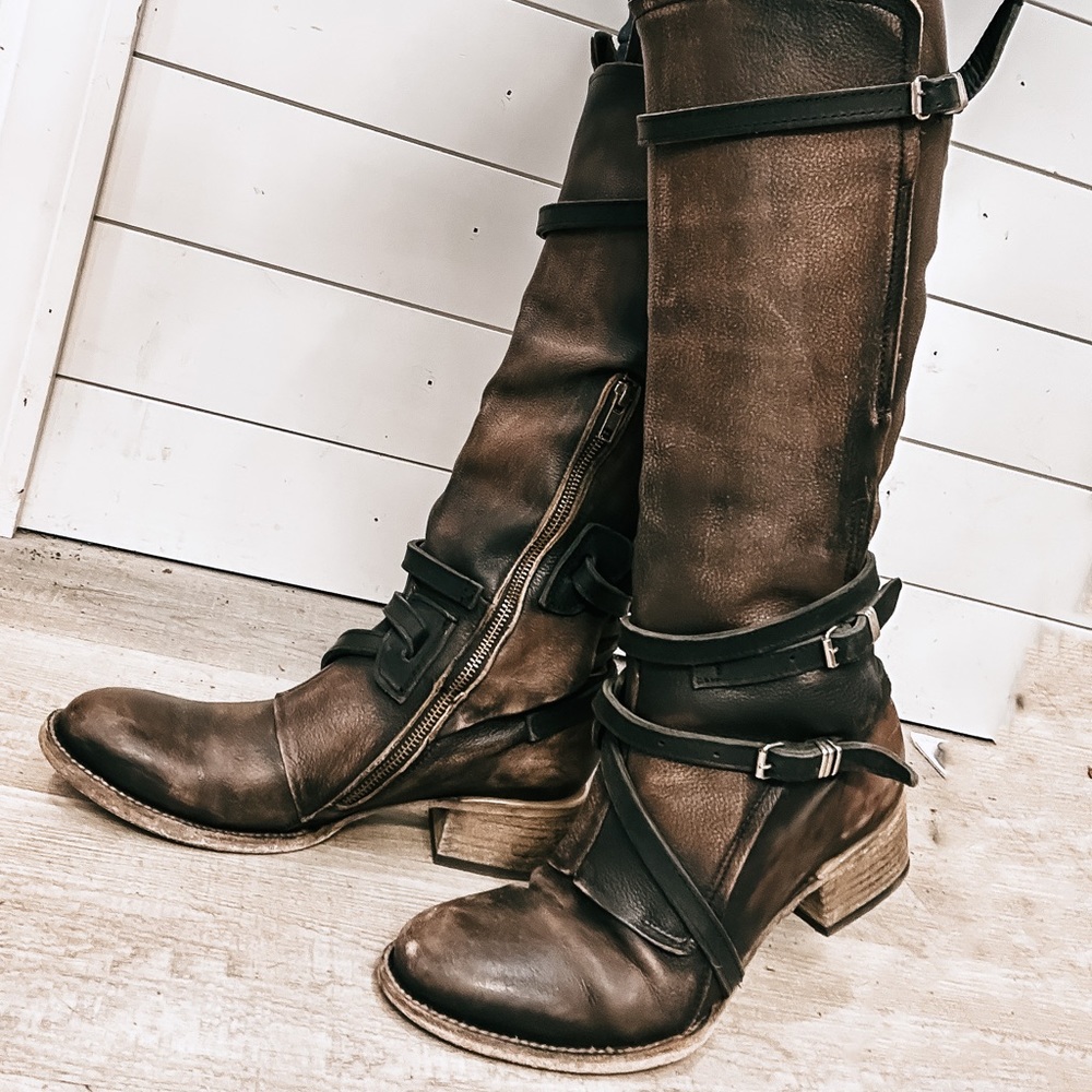 Freebird by Steven - Leather boots - Gia - Size 10